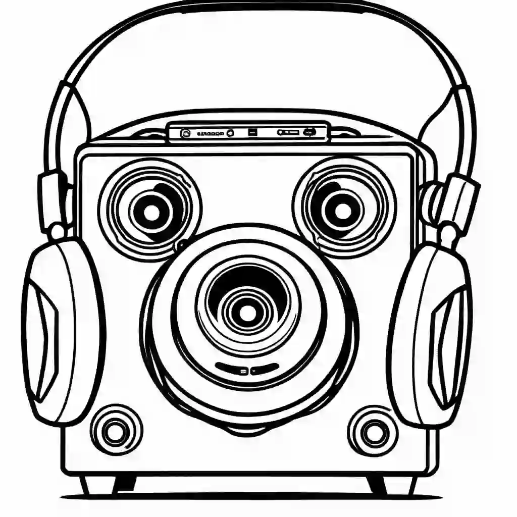 Bluetooth Speaker coloring pages